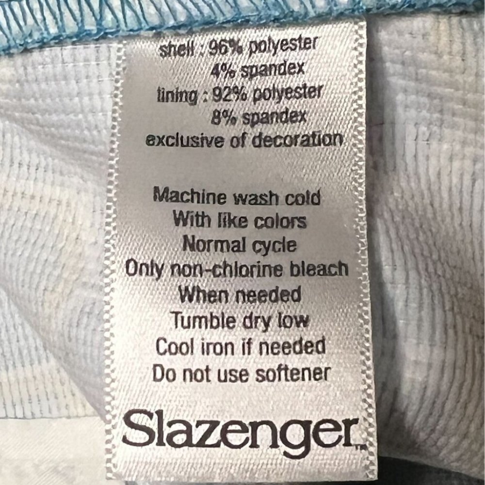 Slazenger Skort Aqua Retro Multicolor‎ Pattern Tennis Athletic Wear Size 14 - Picture 8 of 9